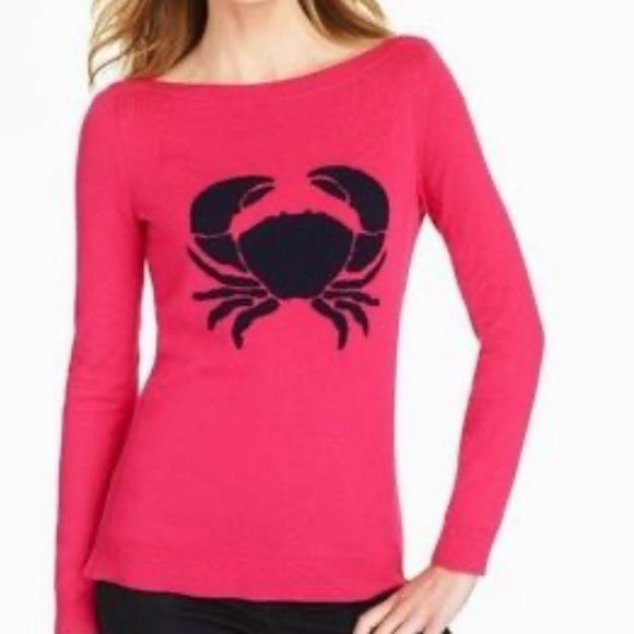 Talbots Sweater Womens Small Petite  Crab  Pink - Picture 1 of 4